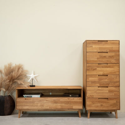 Porta TV in rovere massiccio Escandi 2 Roble.Store NordicStory