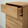 Cassettiera NordicStory in rovere massiccio Ginevra 1, 50 x 42 x 126 cm.
