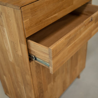 Cassettiera Cassettiera in rovere massiccio Escandi 2, 80 x 45 x 111 cm | NordicStory