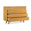 Cassettiera NordicStory in rovere massiccio Geneva 3, 120 x 42 x 90 cm.