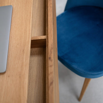 Comò console NordicStory in rovere massiccio Ginevra, 110 x 35 x 80 cm.