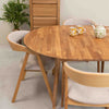 Roble.Store Tavolo da pranzo rotondo allungabile in legno massiccio di rovere 