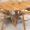 Roble.Store Tavolo da pranzo rotondo allungabile in legno massiccio di rovere 