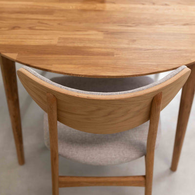 Roble.Store Tavolo da pranzo rotondo allungabile in legno massiccio di rovere 