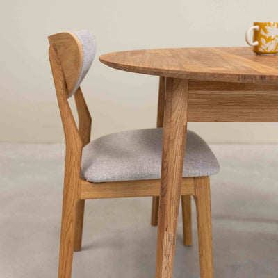 Roble.Store Tavolo da pranzo rotondo allungabile in legno massiccio di rovere 
