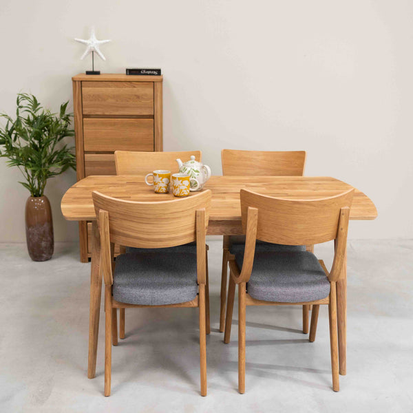 Roble.Store Tavolo da pranzo rettangolare in legno massiccio di rovere 