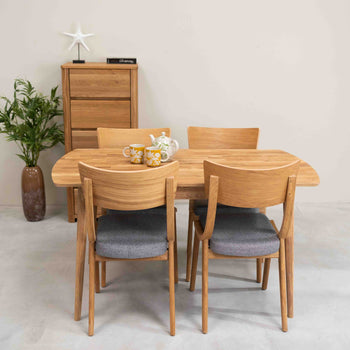 Roble.Store Tavolo da pranzo rettangolare in legno massiccio di rovere 