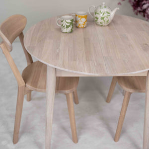 NordicStory Tavolo da pranzo rotondo allungabile in rovere massiccio Escandi 3 Roble.Store