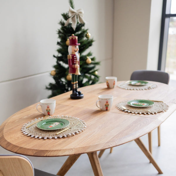 NordicStory Tavolo da pranzo allungabile in rovere massiccio Carmen