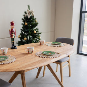 NordicStory Tavolo da pranzo allungabile in rovere massiccio Carmen