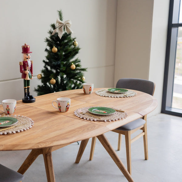 NordicStory Tavolo da pranzo allungabile in rovere massiccio Carmen