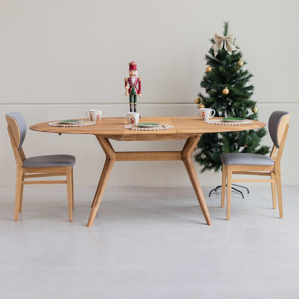 NordicStory Tavolo da pranzo allungabile in rovere massiccio Carmen
