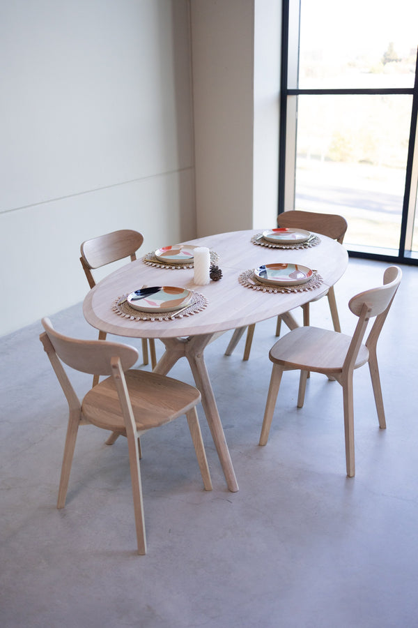NordicStory Tavolo da pranzo allungabile in rovere massiccio Carmen