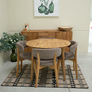 NordicStory Tavolo da pranzo rotondo allungabile in rovere massiccio Escandi 3 Roble.Store