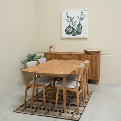 NordicStory Tavolo da pranzo rettangolare allungabile in rovere massiccio Escandi Oak.Store