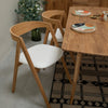 Veskor Confezione da 2 o 4 sedie da pranzo in rovere massiccio Oscar, rivestite in rovere bianco.Store