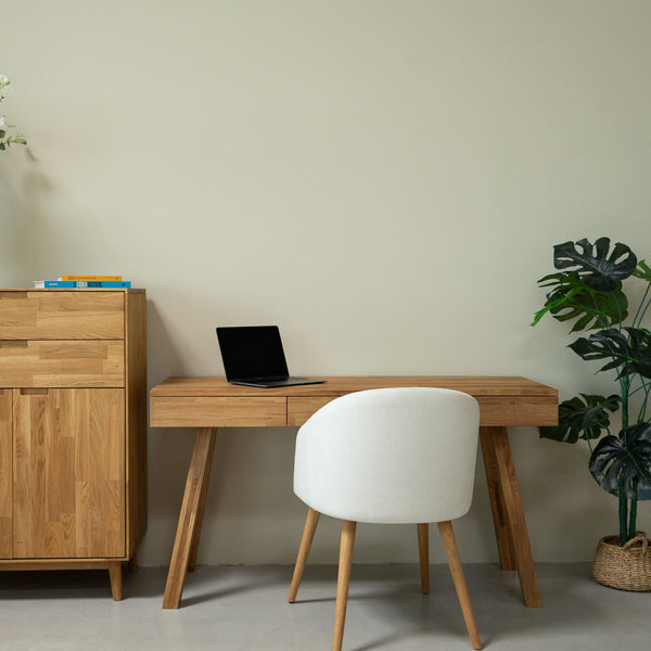 Scrivania in rovere massiccio NordicStory Einstein I 140 x 55 x 76 cm.