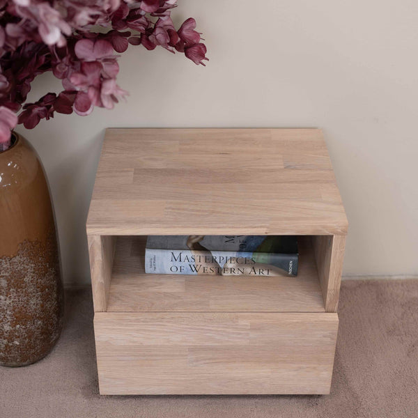 Roble.Store Comodino in legno massiccio di rovere