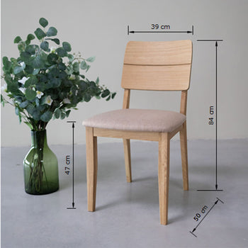 NordicStory Confezione di sedie da pranzo imbottite in rovere massiccio della collezione Mauritz Mobili in colore grigio nordico dal design moderno Rovere.