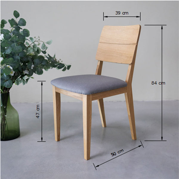 NordicStory Confezione di sedie da pranzo imbottite in rovere massiccio della collezione Mauritz Mobili in colore grigio nordico dal design moderno Rovere.