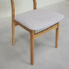 VESKOR Confezione da 2 o 4 sedie da pranzo in rovere massiccio Maxwell, rivestite in grigio