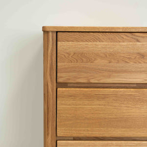 Madia Roble.Store Cassettiera in legno massiccio di rovere