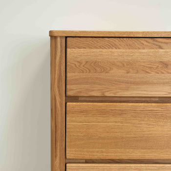 Madia Roble.Store Cassettiera in legno massiccio di rovere