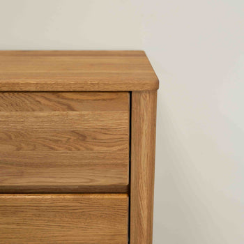 Madia Roble.Store Cassettiera in legno massiccio di rovere