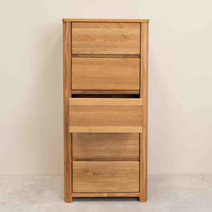 Madia Roble.Store Cassettiera in legno massiccio di rovere