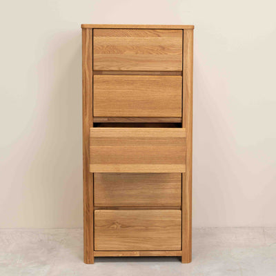 Madia Roble.Store Cassettiera in legno massiccio di rovere