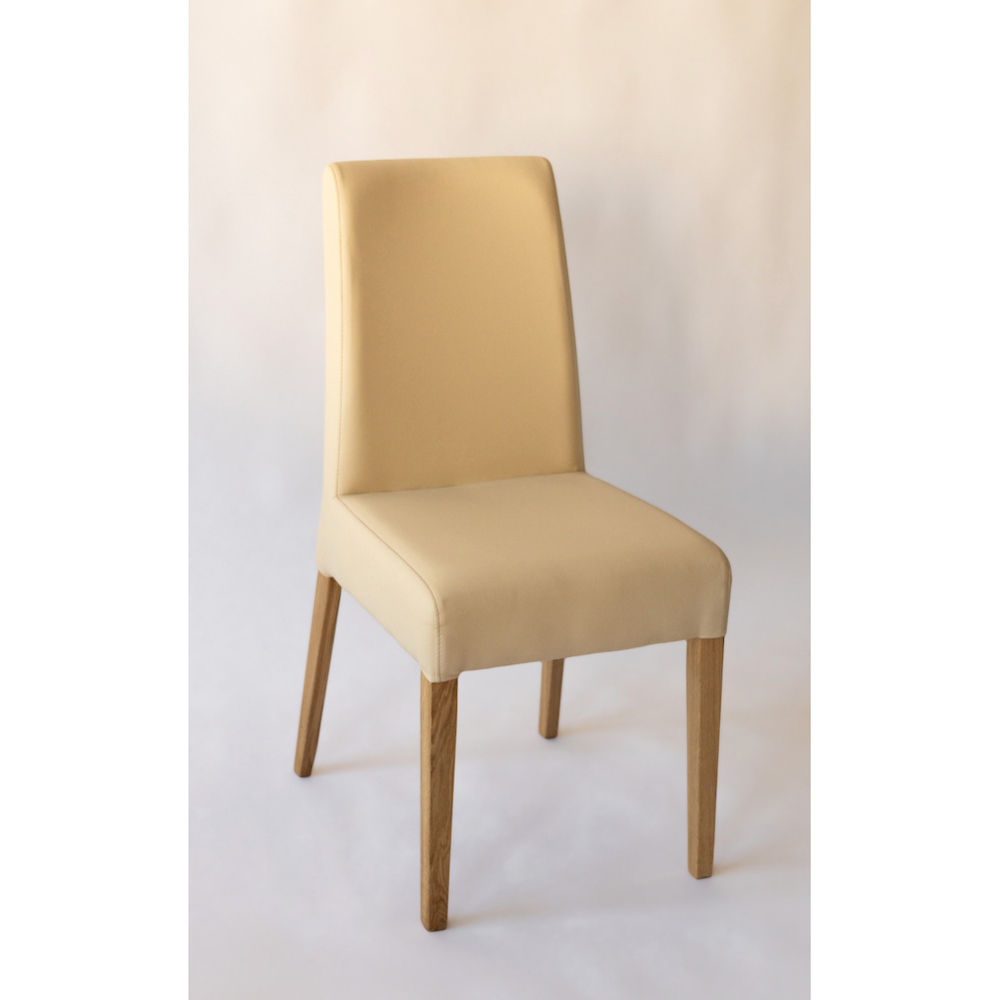 NordicStory Confezione da 2 o 4 sedie da pranzo Malaga, struttura in rovere massiccio, rivestimento beige