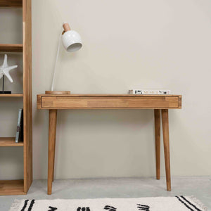 Tavolino da toilette Escandi in rovere massiccio, 110 x 43 x 75 cm | NordicStory