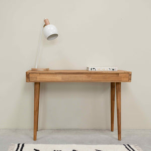 Tavolino da toilette Escandi in rovere massiccio, 110 x 43 x 75 cm | NordicStory