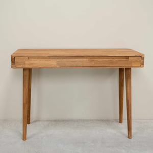 Tavolino da toilette Escandi in rovere massiccio, 110 x 43 x 75 cm | NordicStory