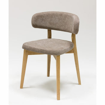 Veskor Confezione da 2 o 4 sedie da pranzo Claus in rovere massiccio, rivestite in rovere grigio o marrone.Store
