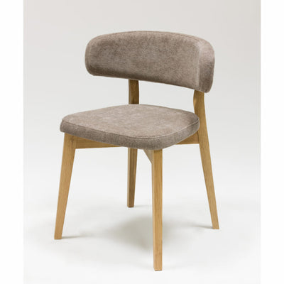 Veskor Confezione da 2 o 4 sedie da pranzo Claus in rovere massiccio, rivestite in rovere grigio o marrone.Store