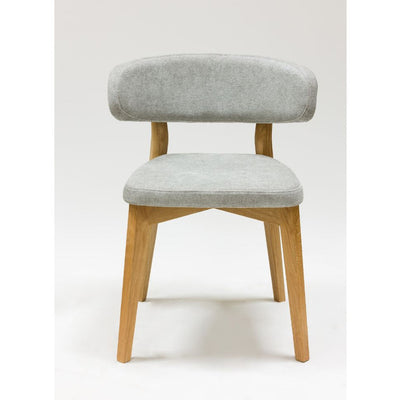 Veskor Confezione da 2 o 4 sedie da pranzo Claus in rovere massiccio, rivestite in rovere grigio o marrone.Store