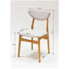 Veskor Confezione da 2 o 4 sedie da pranzo in rovere massiccio Maxwell, rivestite in rovere grigio.Store