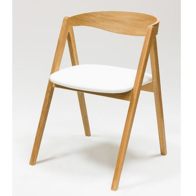 Veskor Confezione da 2 o 4 sedie da pranzo in rovere massiccio Oscar, rivestite in rovere bianco.Store