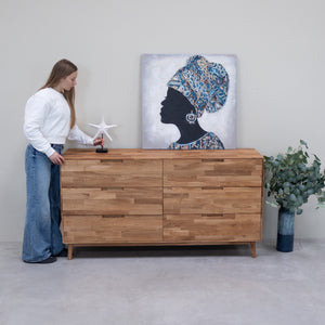 Credenza Cassettiera in rovere massiccio Escandi 4 