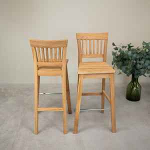 Sgabello da bar in legno massello di rovere Provance | NordicStory