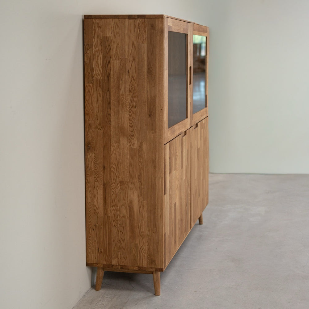 Armadio vetrina in legno massello di rovere Escandi 3 | NordicStory