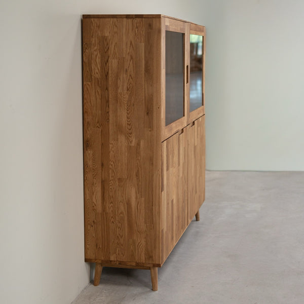 Armadio vetrina in legno massello di rovere Escandi 3 | NordicStory