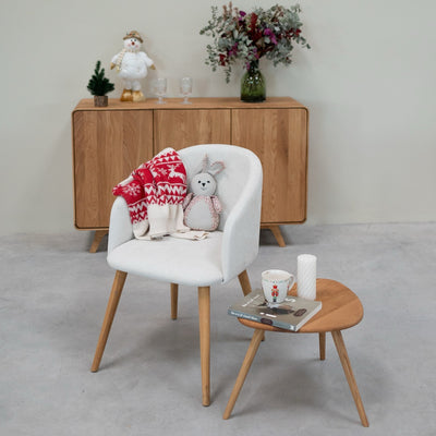 NordicStory Set di 3 tavolini apiabili in rovere massiccio Ginevra