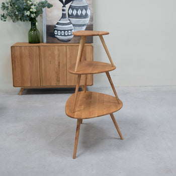 NordicStory Set di 3 tavolini apiabili in rovere massiccio Ginevra