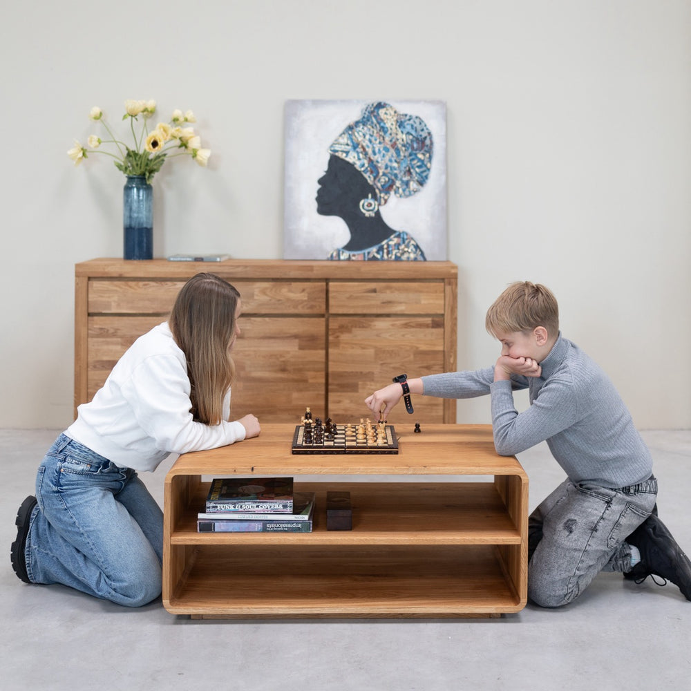 Tavolino in rovere massiccio Ginevra