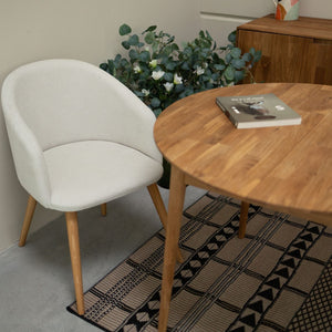 Poltrona in rovere massiccio Ana con imbottitura | VESKOR