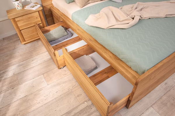 Letto contenitore in rovere massiccio Solvig | NordicStory