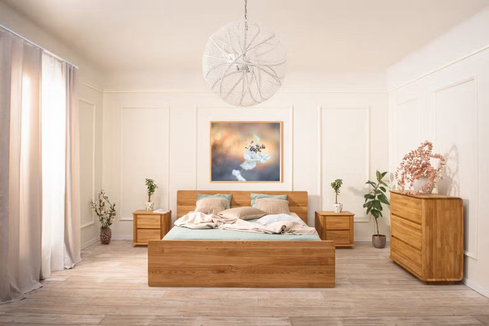 Letto contenitore in rovere massiccio Solvig | NordicStory