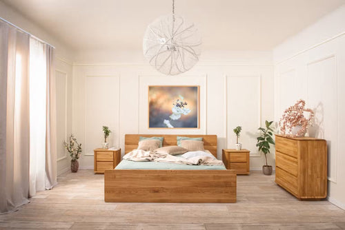 Letto contenitore in rovere massiccio Solvig | NordicStory